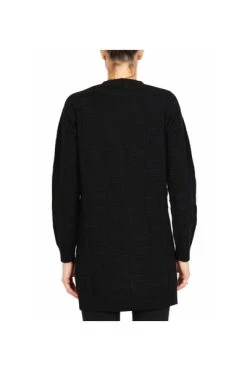 Elisabetta Franchi Vesten CARDIGAN LUNGO OVERSIZE Black -Elisabetta Franchi Winkel 25bc09b46925917b7b2c7fd606f41fd8