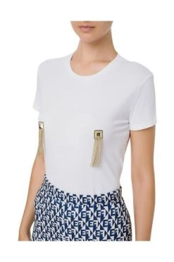 Elisabetta Franchi T-Shirts White -Elisabetta Franchi Winkel 261073fd70d45b44ba15c5688509d490