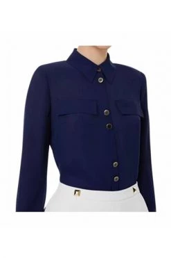Elisabetta Franchi Longsleeve Shirts Blouse Blue