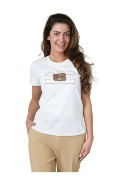 Elisabetta Franchi T-shirts T-SHIRT MA01221E2 White -Elisabetta Franchi Winkel 269e4a224f780c05c3bafef5b8470e55
