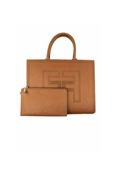 Elisabetta Franchi Shoppers Shopper Bag Brown 2 Elisabetta Franchi Shoppers Shopper Bag Brown - Afbeelding 2