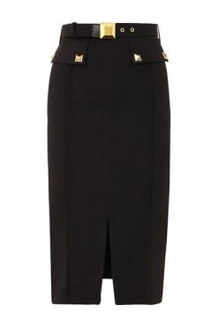 Elisabetta Franchi Midirokken MIDI SKIRT Black