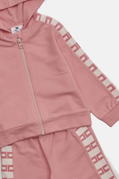 Elisabetta Franchi Sets Sweatshirt Zip Cap+joggins Ba Pink 1 Elisabetta Franchi Sets Sweatshirt Zip Cap+joggins Ba Pink
