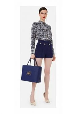Elisabetta Franchi Longsleeve Shirts Shirts Blue -Elisabetta Franchi Winkel 2923e4862ae85b612930aabf1bf4d129