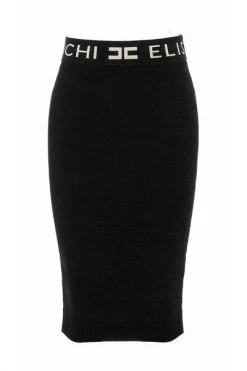 Elisabetta Franchi Kokerrokken Skirt GK55S26E2 22 Black