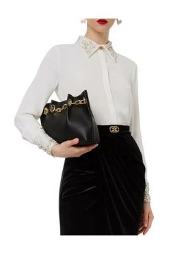 Elisabetta Franchi Blouses White -Elisabetta Franchi Winkel 29db272f5b6e80ebd7ea2a88d254afee