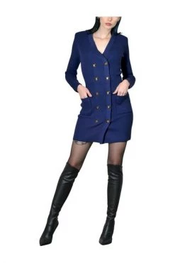 Elisabetta Franchi Casual Jurken Knitted Dresses Blue