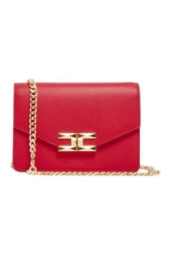 Elisabetta Franchi Schoudertassen Crossbody Bag Red