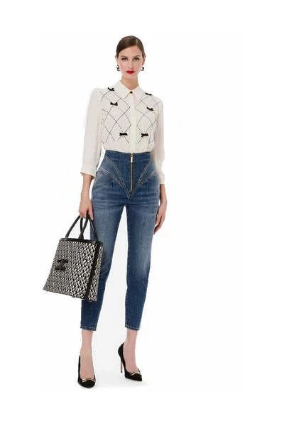 Elisabetta Franchi Blouses White 3 Elisabetta Franchi Blouses White - Afbeelding 3