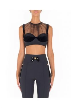 Elisabetta Franchi Sleeveless Tops Black -Elisabetta Franchi Winkel 2b5a767945b482bc9e9e8535f6134fc7