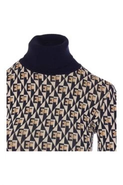 Elisabetta Franchi Casual Jurken Knitted Dresses Beige