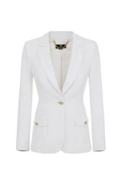 Elisabetta Franchi Blazers Jacket With Enamelled Buttons White