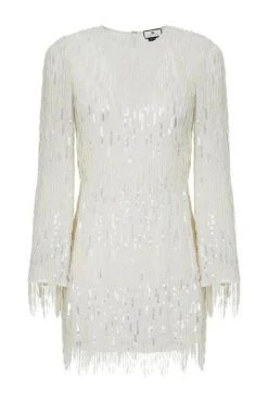 Elisabetta Franchi Feestjurken Charleston Dress Beige