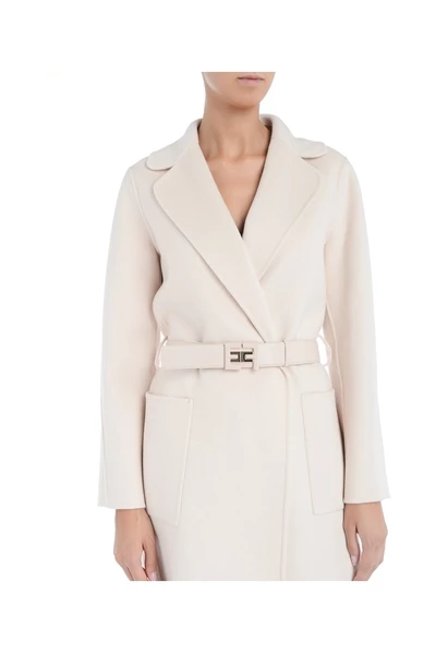 Elisabetta Franchi Trenchcoats & Mantels Coat Beige 1 Elisabetta Franchi Trenchcoats & Mantels Coat Beige