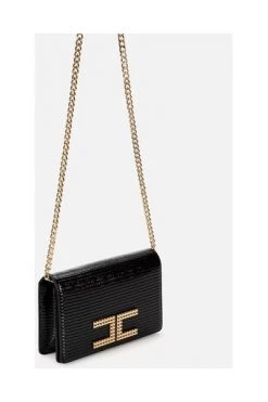 Elisabetta Franchi Schoudertassen LIZARD EFFECT SHOULDER STRAP WITH GOLD LOGO Black 5 Elisabetta Franchi Schoudertassen LIZARD EFFECT SHOULDER STRAP WITH GOLD LOGO Black -Elisabetta Franchi Winkel 2e2036dcf8eaafc694337d64d4b4a772