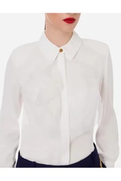 Elisabetta Franchi Overhemden Shirt CA01927E2 White