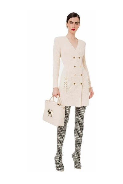 Elisabetta Franchi Casual Jurken Short Dresses Beige 2 Elisabetta Franchi Casual Jurken Short Dresses Beige - Afbeelding 2