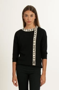Elisabetta Franchi Sweaters Knitwear MIINTO-f7a413102fa49f4954fd Black -Elisabetta Franchi Winkel 303011d0a3d66b00b281411d98d260d4