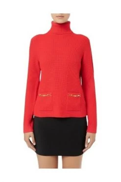 Elisabetta Franchi Coltruien Turtleneck Red