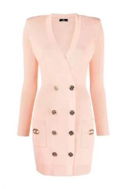 Elisabetta Franchi Casual Jurken Mini Knit Dress Pink -Elisabetta Franchi Winkel 30b39f03651d372a66f4752f6f1ecf8f