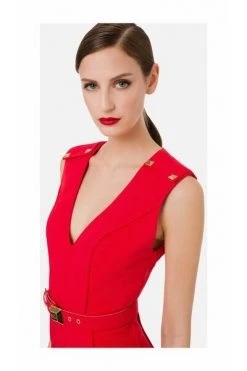 Elisabetta Franchi Casual Jurken Midi Dresses Red -Elisabetta Franchi Winkel 31b83d7ea59d0970012587780e119e83