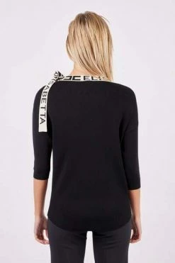 Elisabetta Franchi Sweaters Round-neck Knitwear Black -Elisabetta Franchi Winkel 32a4e7163b547d9695cd509b72533f66