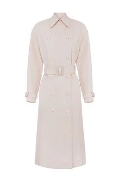 Elisabetta Franchi Trenchcoats & Mantels Long Gabardine Beige