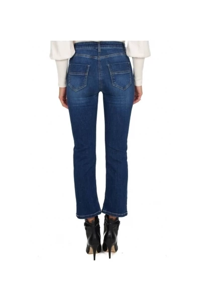 Elisabetta Franchi Cropped Jeans Blue 4 Elisabetta Franchi Cropped Jeans Blue - Afbeelding 4