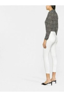 Elisabetta Franchi Broeken Cropped Pants White