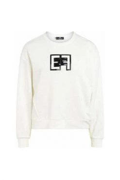Elisabetta Franchi Hoodies & Sweatvesten Sweatshirts White