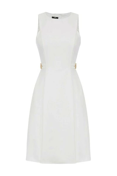 Elisabetta Franchi Casual Jurken Midi Dresses White 3 Elisabetta Franchi Casual Jurken Midi Dresses White - Afbeelding 3