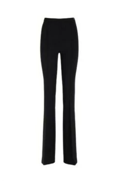 Elisabetta Franchi Wijde Broeken PA39216E2 Trousers Black