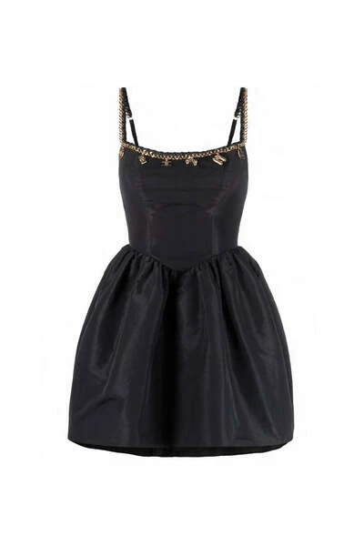 Elisabetta Franchi Casual Jurken Miniabito Black 1 Elisabetta Franchi Casual Jurken Miniabito Black