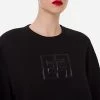 Elisabetta Franchi Hoodies & Sweatvesten Sweatshirts Black