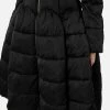 Elisabetta Franchi Parka Jassen Circle Quilted Coat With Logo Belt Black