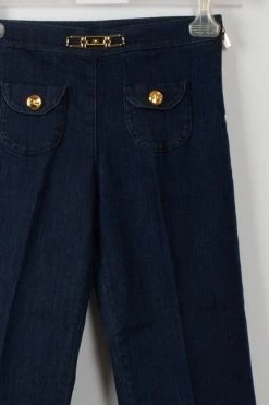 Elisabetta Franchi Lange Broeken Trousers Blue