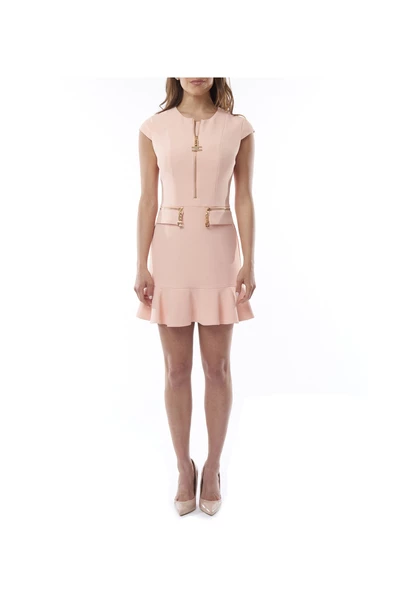 Elisabetta Franchi Casual Jurken Mini Dress With Central Zip Pink 6 Elisabetta Franchi Casual Jurken Mini Dress With Central Zip Pink - Afbeelding 6