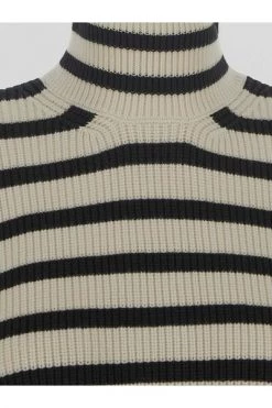 Elisabetta Franchi Coltruien Large Volume Striped Sweater White -Elisabetta Franchi Winkel 35a3e20029a45ecb9aba29ce35405752
