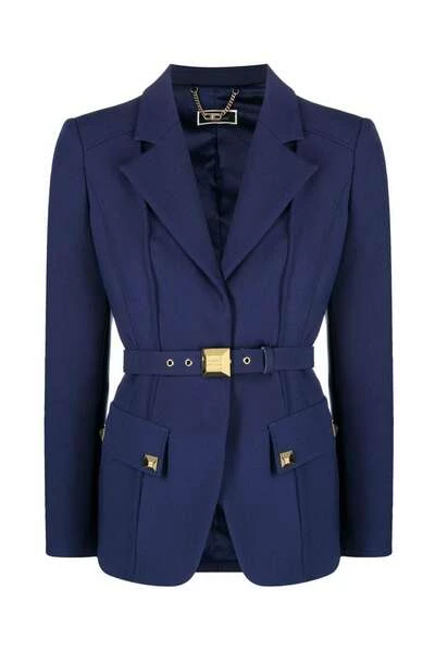 Elisabetta Franchi Zomerjassen Light Jackets Blue 4 Elisabetta Franchi Zomerjassen Light Jackets Blue - Afbeelding 4