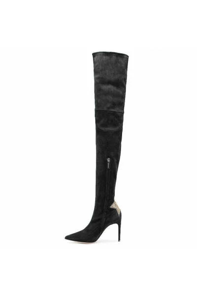 Elisabetta Franchi Laarzen High Boots Black 2 Elisabetta Franchi Laarzen High Boots Black - Afbeelding 2