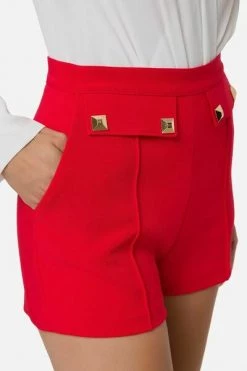 Elisabetta Franchi Korte Broeken Short Shorts Red