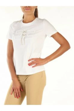 Elisabetta Franchi T-Shirts White -Elisabetta Franchi Winkel 3699297f6b9b9ed4ab73069b0679976b