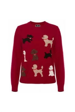 Elisabetta Franchi Sweaters Round-neck Knitwear Red