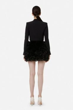 Elisabetta Franchi Casual Jurken Mini Dress With Gathered Tulle Skirt Black -Elisabetta Franchi Winkel 36e39b6fee9bc9a0b6eb911bffd70001