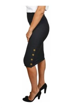 Elisabetta Franchi Kokerrokken Skirt With Buttons Black -Elisabetta Franchi Winkel 37232bbed6b0726a8e33a76ac5b8562a