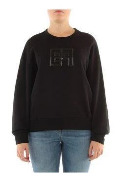 Elisabetta Franchi Hoodies & Sweatvesten Sweatshirts Black