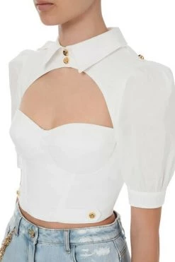 Elisabetta Franchi Blouses Camicia White -Elisabetta Franchi Winkel 374f0a74fe90e9e1803545c459983364