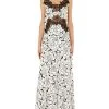 Elisabetta Franchi Maxi Jurken Long Dress With AB13222E2 Inserts Black