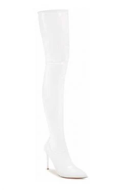 Elisabetta Franchi Hoge & Overknee Laarzen Over-knee Boots White -Elisabetta Franchi Winkel 3814eea5d2309bc9f0a94994096fad8e