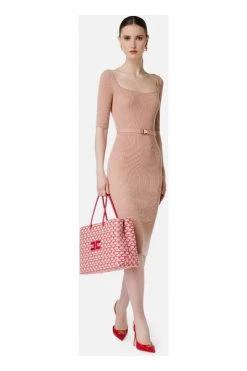 Elisabetta Franchi Casual Jurken Dress Pink -Elisabetta Franchi Winkel 38788d2f0873f7ba7104b76cee29aecf